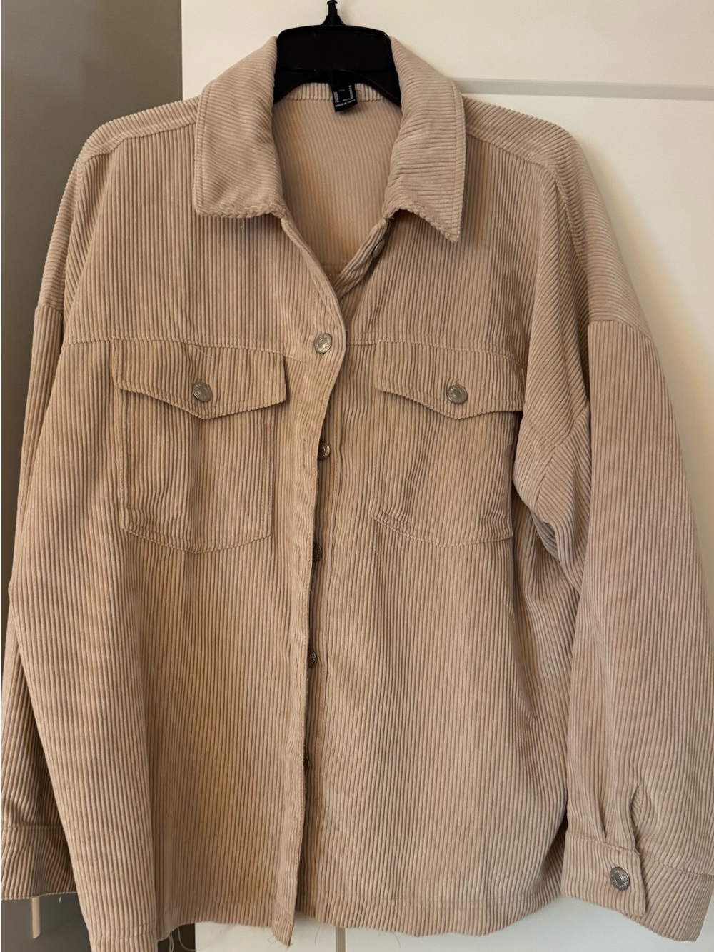 Forever 21 Beige Corduroy Utility Shacket Jacket